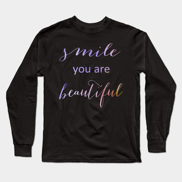 Smile you are beautiful Long Sleeve T-Shirt by lunabelleapparel